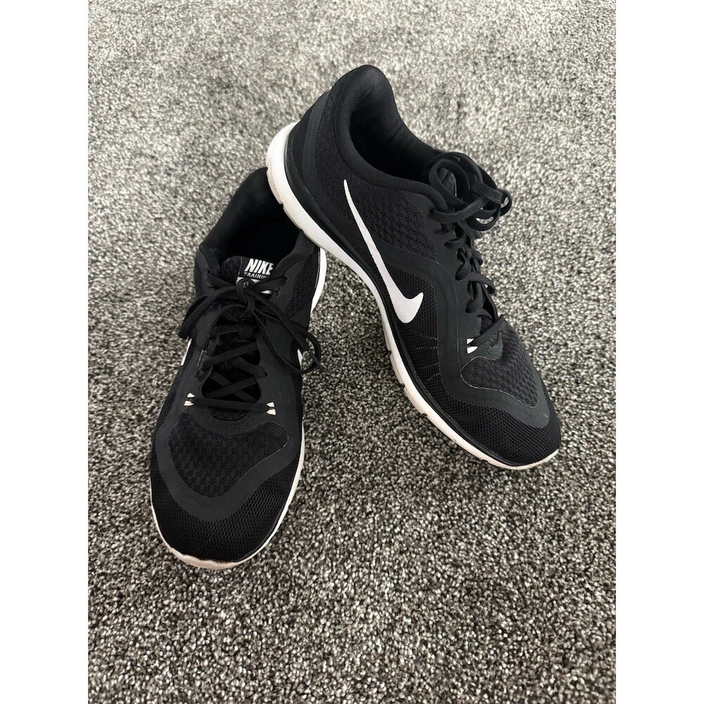 Nike Flex TR 6 Women's Training Shoes Black White Size 9 Lace Up